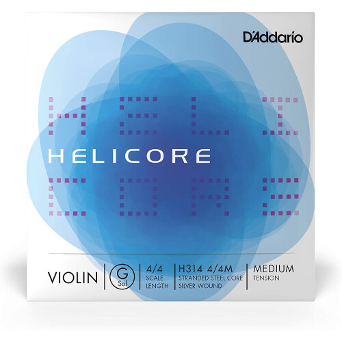 D'Addario Helicore 4/4 Scale Medium Tension Single G String for Violin