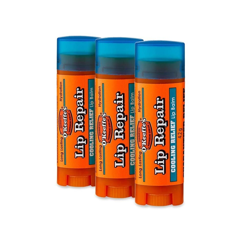 O'Keeffe's Lip Repair Cooling Relief Lip Balm 4.2g (Pack of 3)
