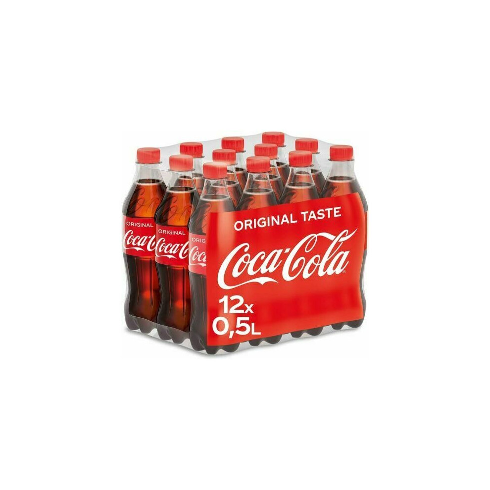 Coca Cola Original Taste Coke 500ml Bottles Fizzy Soft Drink Price Deal