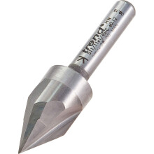 Trend S11/11X1/4STC Professional 1/4" Shank Bearing Guided 45°3 Flute Engraver Router Cutter Bit-Diameter 14.5mm Cutting Length Tungsten Carbide