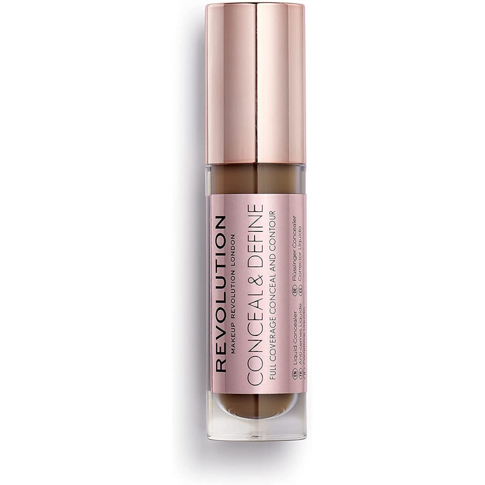 Revolution Conceal & Define Concealer, Lightweight, Long-Lasting, Full Coverage Face Makeup, C17, 4g - Image 3