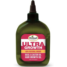 Difeel Ultra Growth 98% Natural Basil & Castor Hair Growth Oil - 75 millilitres - Stimulates Follicles, Revitalizes & Strengthens Thinning Hair
