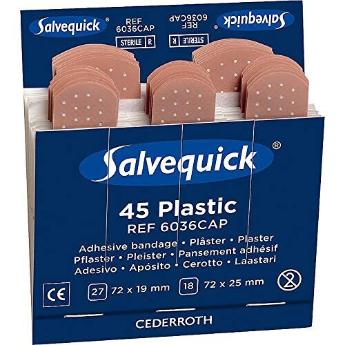 Salvequick Plastic Plaster (Pack of 6), CD5