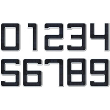 Paulmann 79843 LED House Number 2 IP44 Warm White Replaceable Battery incl. 1x0.2 watt luminaire Black lamp Plastic Solar Light 3000 K, 0.2 W