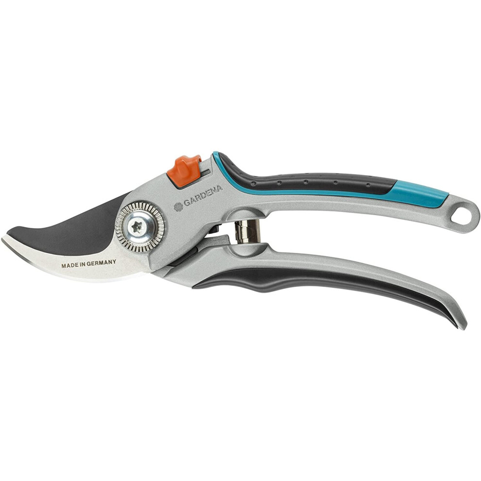 GARDENA Alu Garden Secateurs B/L: Gentle pruning shears with bypass blade for branches and twigs of up to 25 mm in diameter, robust aluminium handles,