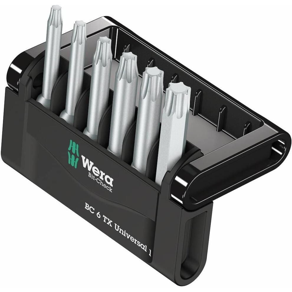 Wera 05056472001 Mini-Check Set Torsion Extra Tough 50 Mm Direct Drive Torx Tx10-40, 6Pc