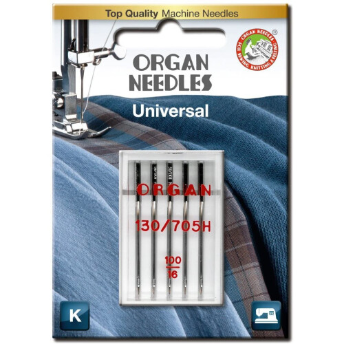 ORGAN NEEDLES # 100/16 Universal x 5 Needles