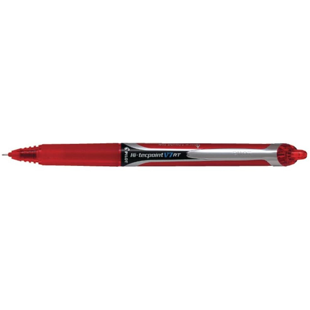 Pilot V7 RT Retractable Liquid Ink Rollerball 0.7 mm (Box of 12) - Red