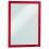 Durable DURAFRAME® Self-Adhesive Magnetic Frame, A4 Format in Red, Pack of 2 Frames, Document Frame for Professional Internal Signage 1