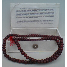 MALLA / MALLAH PRAYER BEADS BUDDHIST ROSARY WOOD IN BOX MEDITATION MALA BEAD