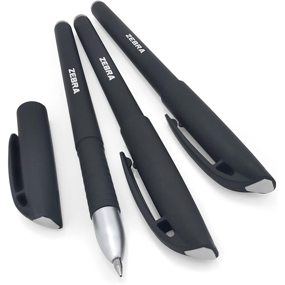 Zebra Pen Zebra - Zge Gel Ink Stick Pen - 0.7Mm - Matte Barrel - Pack Of 3 Black