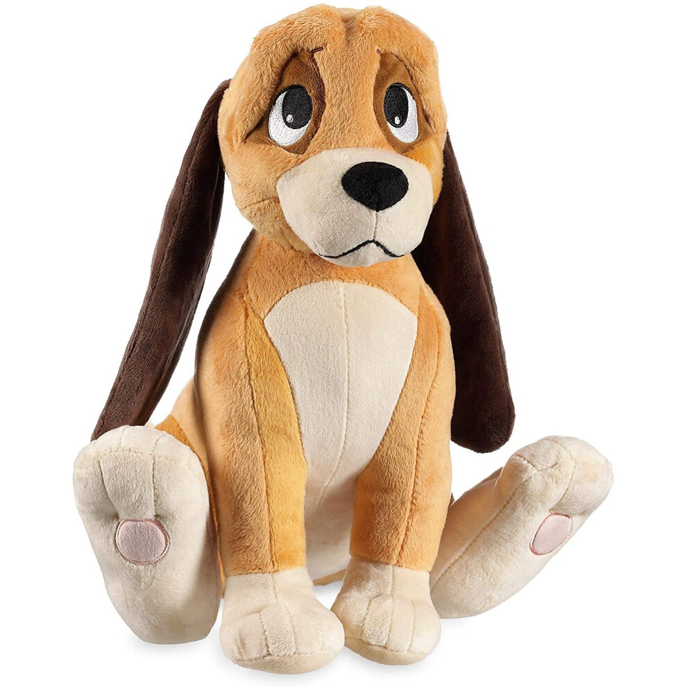 Disney Store Copper Medium Soft Plush Toy Dog - The Fox and the Hound - 33cm 13inches made with soft feel fabric and embroidered features - Suitable