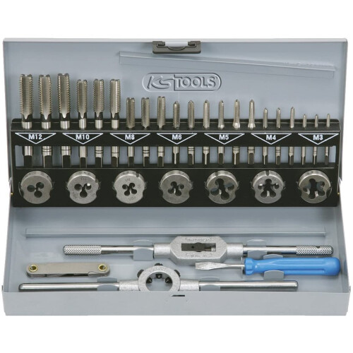 KS Tools 331.0632 HSS tap and die set, 32 pcs 2