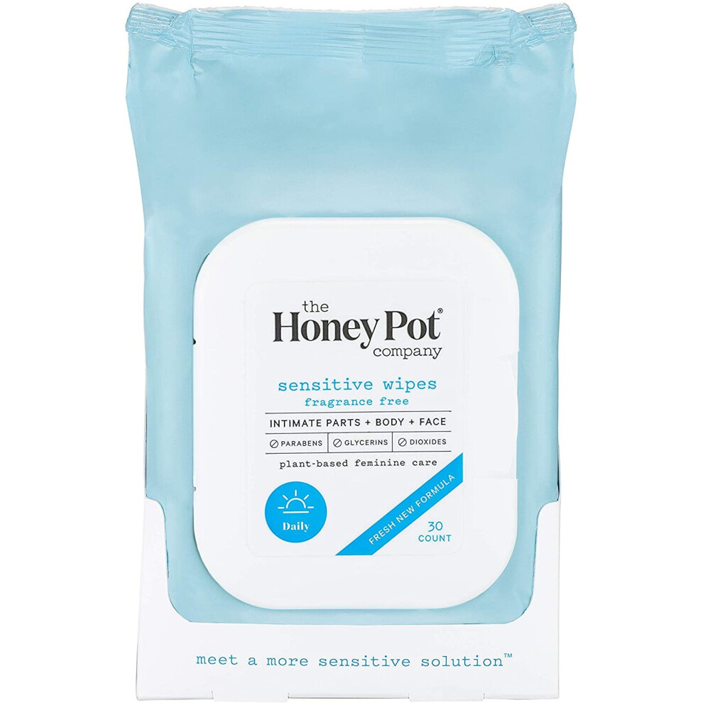 The Honey Pot Company Blue The Honey Pot, Sensitive Wipes 30 Ct