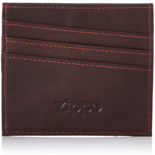 Zippo Zippo leather credit card holder, 10 cm, Brown