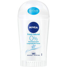NIVEA Fresh natural deodorant stick (40 ml), deodorant stick without aluminium (ACH) with fresh floral fragrance, 48h deodorant with antibacterial