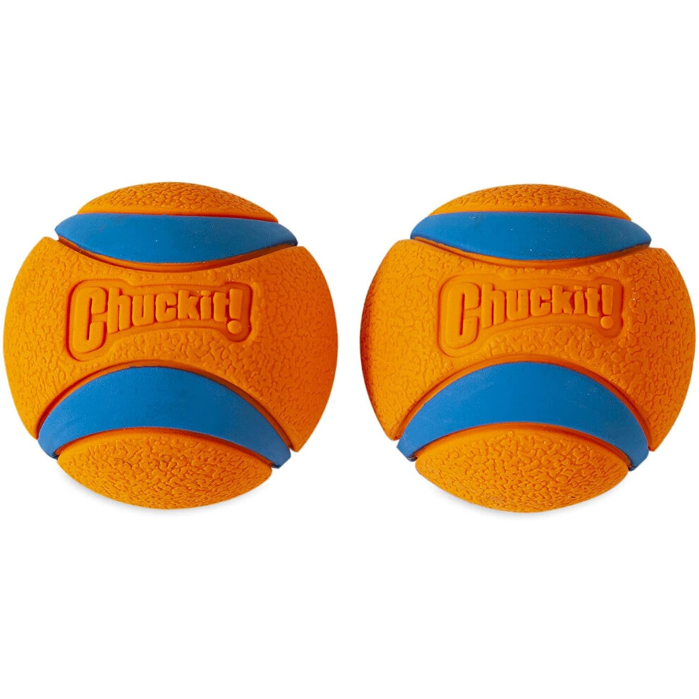 Chuckit Ultra Durable Dog Toy High Bounce Rubber Dog Bal, 2 Pack, Small