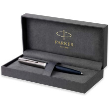 Parker 51 Ballpoint Pen | Midnight Blue Barrel with Chrome Trim | Medium Point with Black Ink Refill | Gift Box