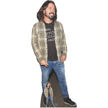 Star Cutouts Ltd CS702 Dave Grohl Check Shirt Life Size Cardboard Cut Out with Mini Table top, Multi-Colour, 182 x 77 x 182 cm