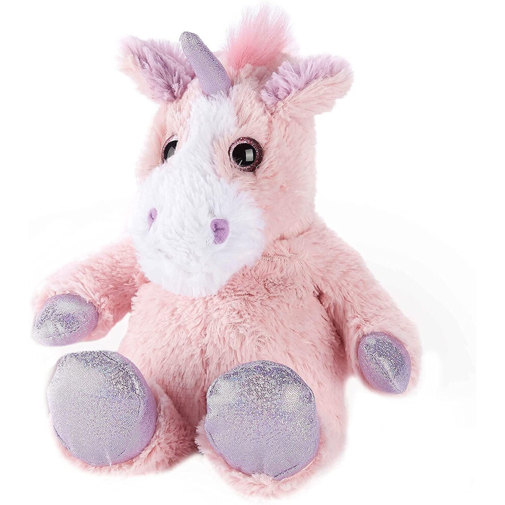 Warmies 13'' Fully Heatable Cuddly Toy scented with French Lavender - Pink sparkly unicorn