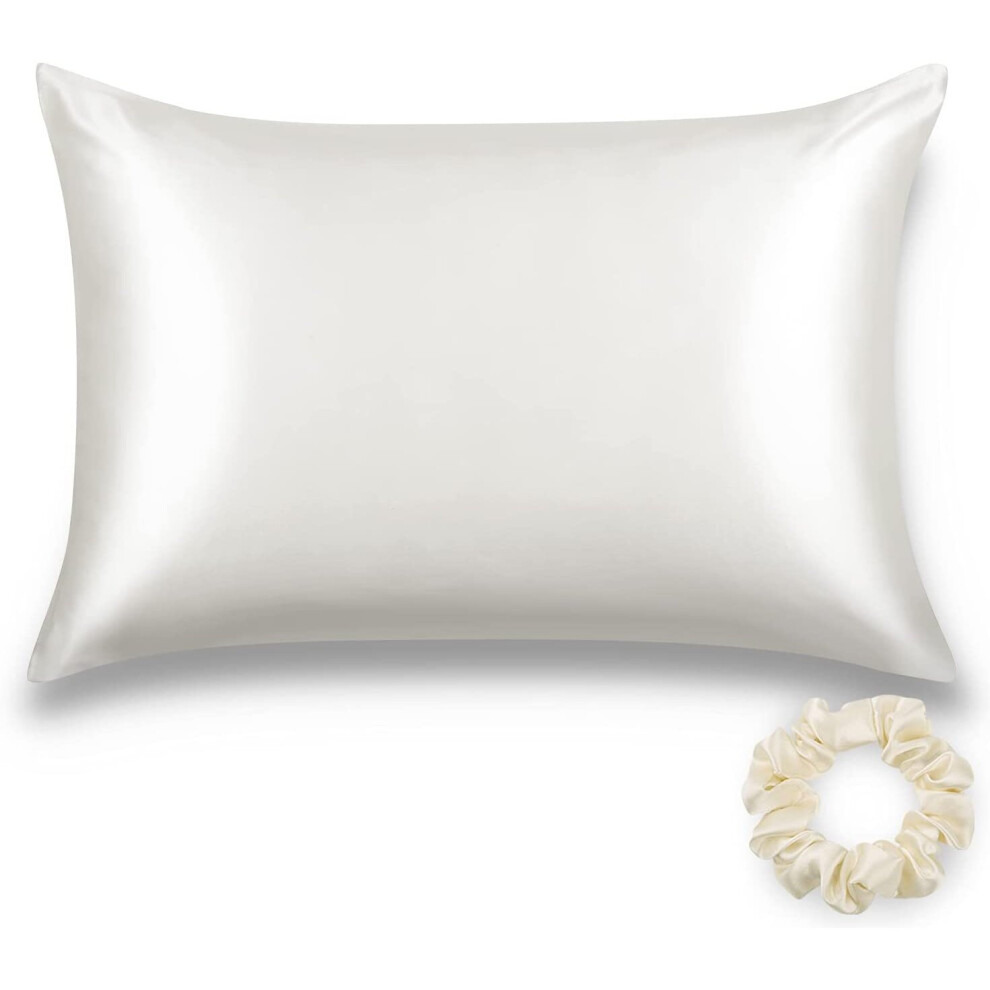 ALASKA BEAR 100% Mulberry Silk Pillowcase for Hair and Skin Health, Hypoallergenic, Standard Size 50x75cm Natural Silk Pillow Case Slip Beauty Sleep