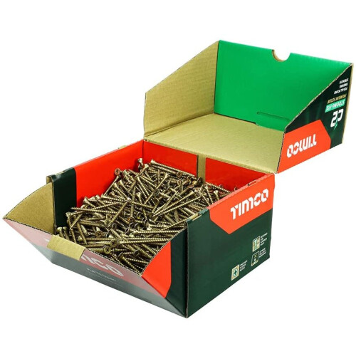 TIMco TIMCO – C2 Strong-Fix Multi-Purpose Premium Screws – Double Countersunk – Gold – Dual Angle Thread for Ultimate Performance –...