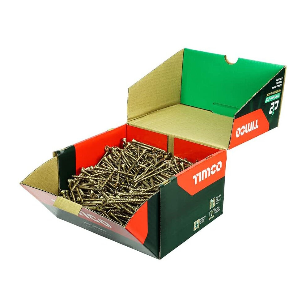 Timco Â C2 Strong-Fix Multi-Purpose Premium Screws Â Double Countersunk Â Gold Â Dual Angle Thread For Ultimate Performance Â... 5056110874562