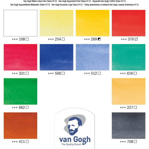 Van Gogh WOODEN BOX PAINT SET - ΣΕΤ ΥΔΡΟΧΡΩΜΑΤΩΝ ΜΕ ΣΤΟΥΒΛΙΑ 5ml 1