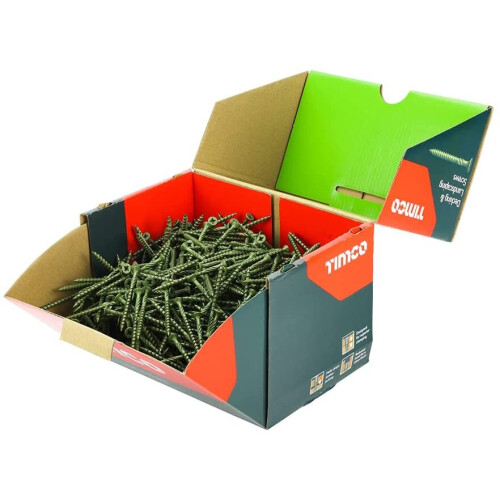 TIMCO Classic Decking Industry Screw Pack - 4.5 x 60 - Green - Box of 1000
