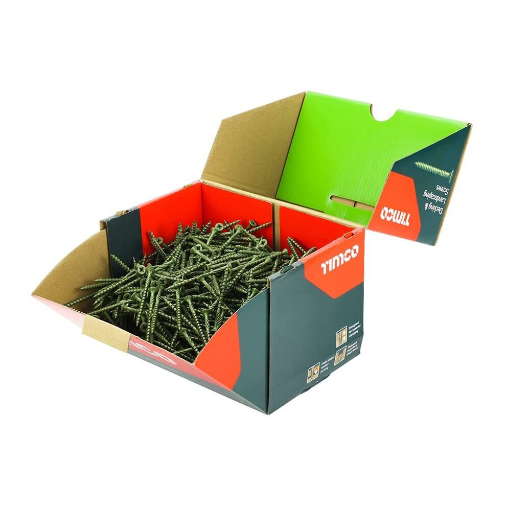 TIMCO Classic Decking Industry Screw Pack - 4.5 x 60 - Green - Box of 1000