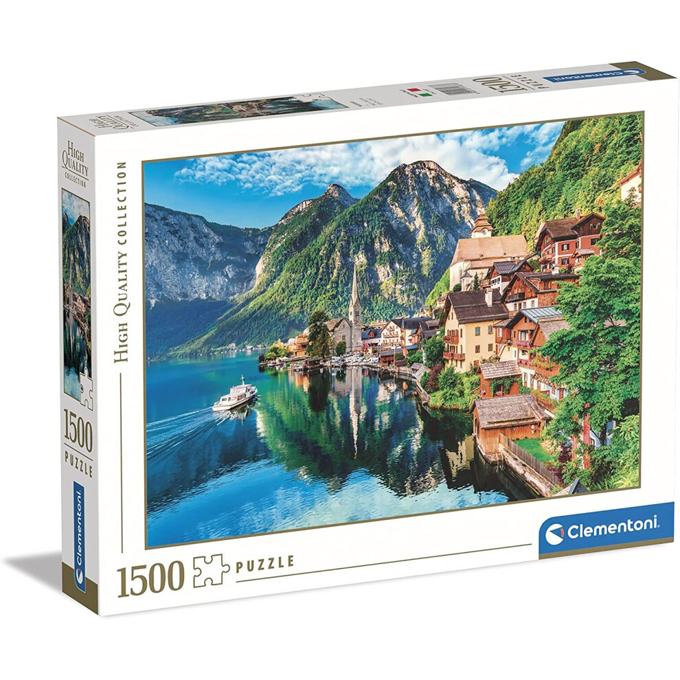 Clementoni 31687 Collection-Hallstatt-1500 Made in Italy, 1500 Pieces, Landscape Puzzles, Adult Entertainment, Multicolour, Medium