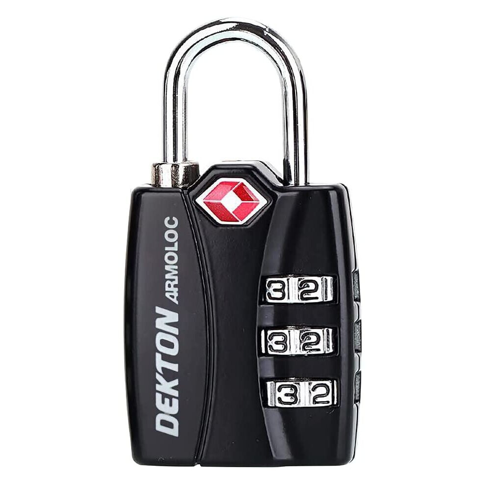 DEKTON DT71055 (SR4) 30mm TSA Approved Combination Padlock, Black-image-OPC-P8YTDJ2-NEW