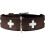 Hunter Hunter Swiss Organic Leather Collar, 37, Brown/Black 1
