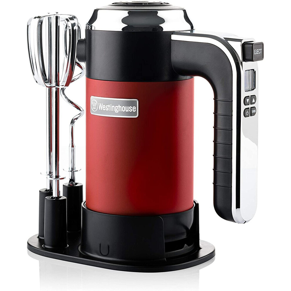 Westinghouse Retro Hand Mixer for Baking - 350W Handheld Electric Whisk - Includes 2 Egg Beaters and 2 Dough Hooks - Powerful...-image-OPC-P8YTS6K-NEW