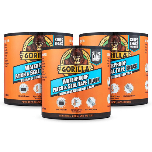 Gorilla Gorilla Waterproof Patch & Seal Tape Black 3m