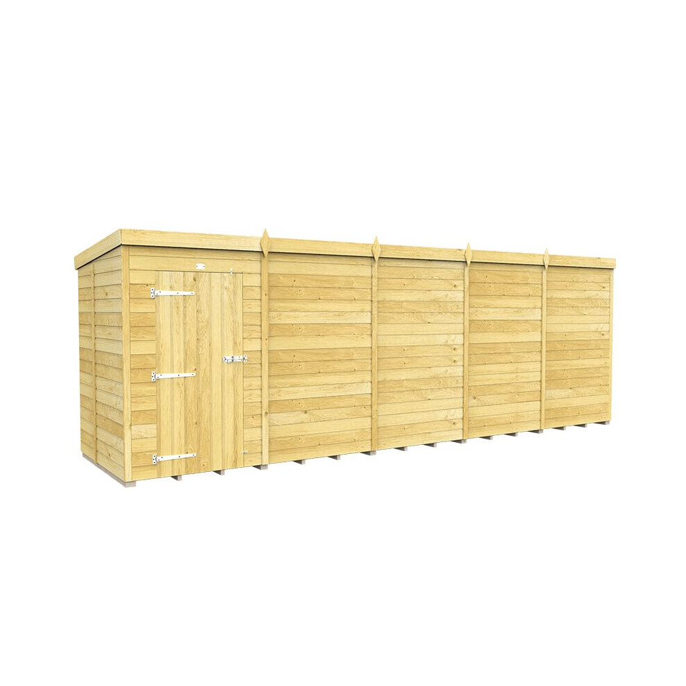 (5ft x 20ft Single Door Without Windows) Pent Shed 5ft x 20ft Fast & Free 2-5 Days Nationwide Delivery