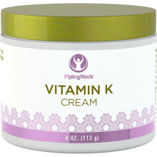 Vitamin K Cream 4 OZ (113 G) Rejuvenate Skin Reduce Bruises, Spider Veins, Broken Capillaries & Blood Vessels with Botanicals & Pharmaceuticals
