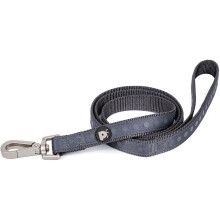 Petface Steel Tonal Dots Print Dog Lead, Medium, Grey