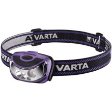 VARTA Light Torch Head lamp Robust (Drop Test 2 m) and Splash-Proof (IPX4) housing, Purple
