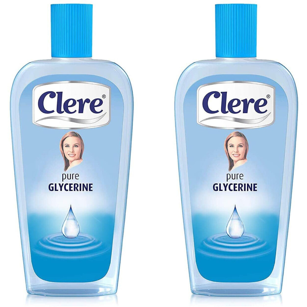 Clere Bp Pure Glycerine For Versatile Skin Care, Softening And Moisturizing 200 Ml (Pack 2)