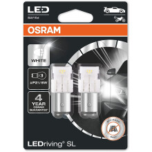 OSRAM LEDriving® SL, ≜ P21/5W, White 6000K, LED signal lamps, Off-road only, non ECE, Double Blister