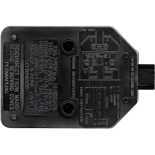 Masterplug ELS13B-01 Heavy Duty Single Socket Trailing Socket, without Plug and Cable, 13 Amp, Black 1