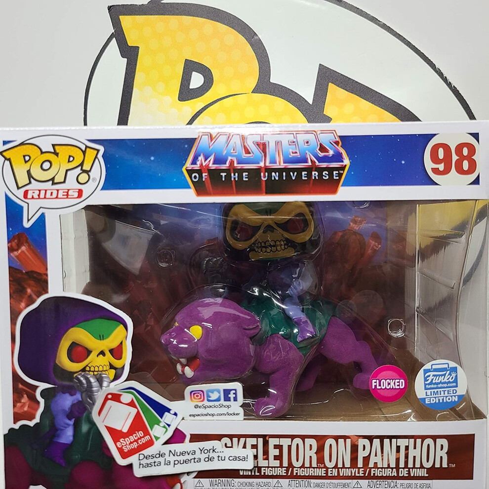 Funko 54800 Pop! Rides: Masters of the Universe - Skeletor on Panthor (Flocked Exclusive) #98