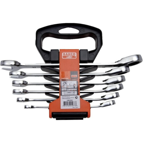 Bahco Bahco 1RM/SH6 8-17 mm Ratchet Combination Spanner Set - Multi-Colour