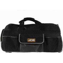 JCB - 26" Trolley Handled Kit Bag, Black - Water-Resistant PU Base - Retractable Trolley Handle - Max. Capacity of 90L - Strong...