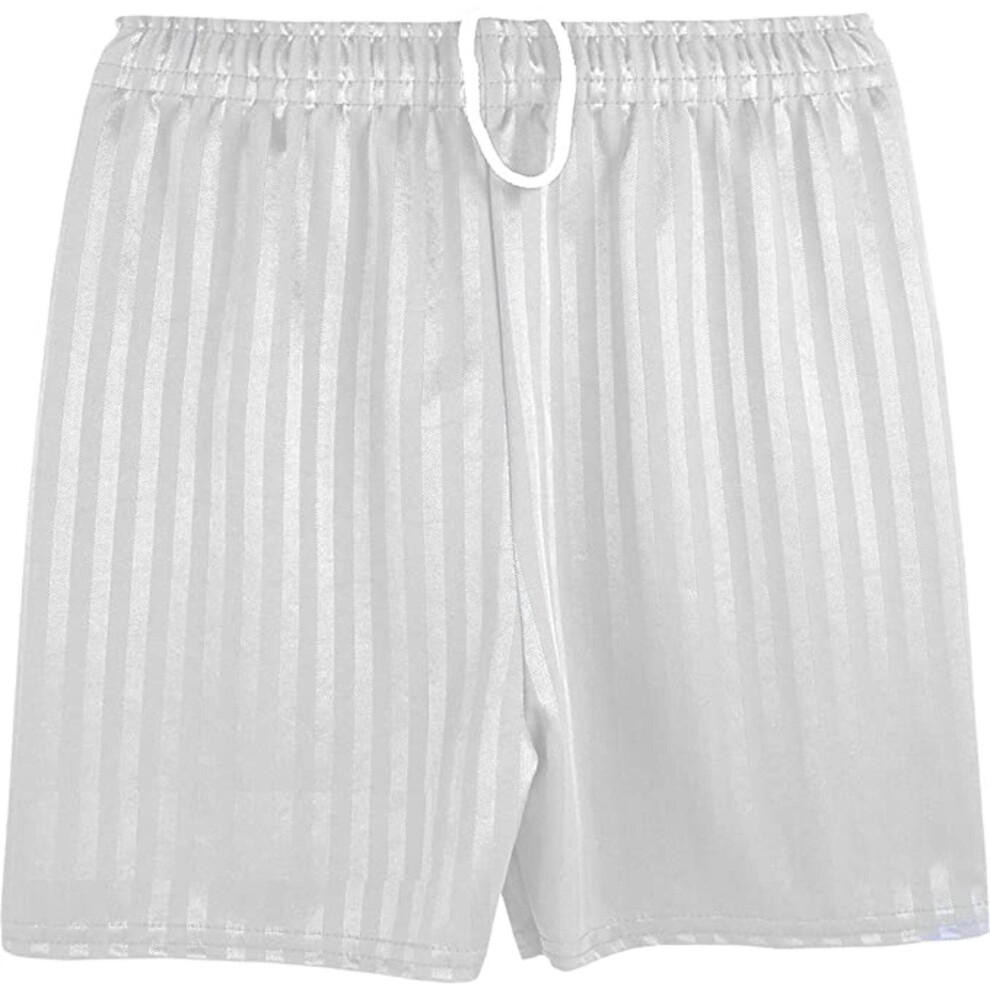 (White, 9-10 Years) Boys School Shorts Football Stripe Shorts PE Uniform 3-13 Years-image-OPC-P8YV8NM-NEW