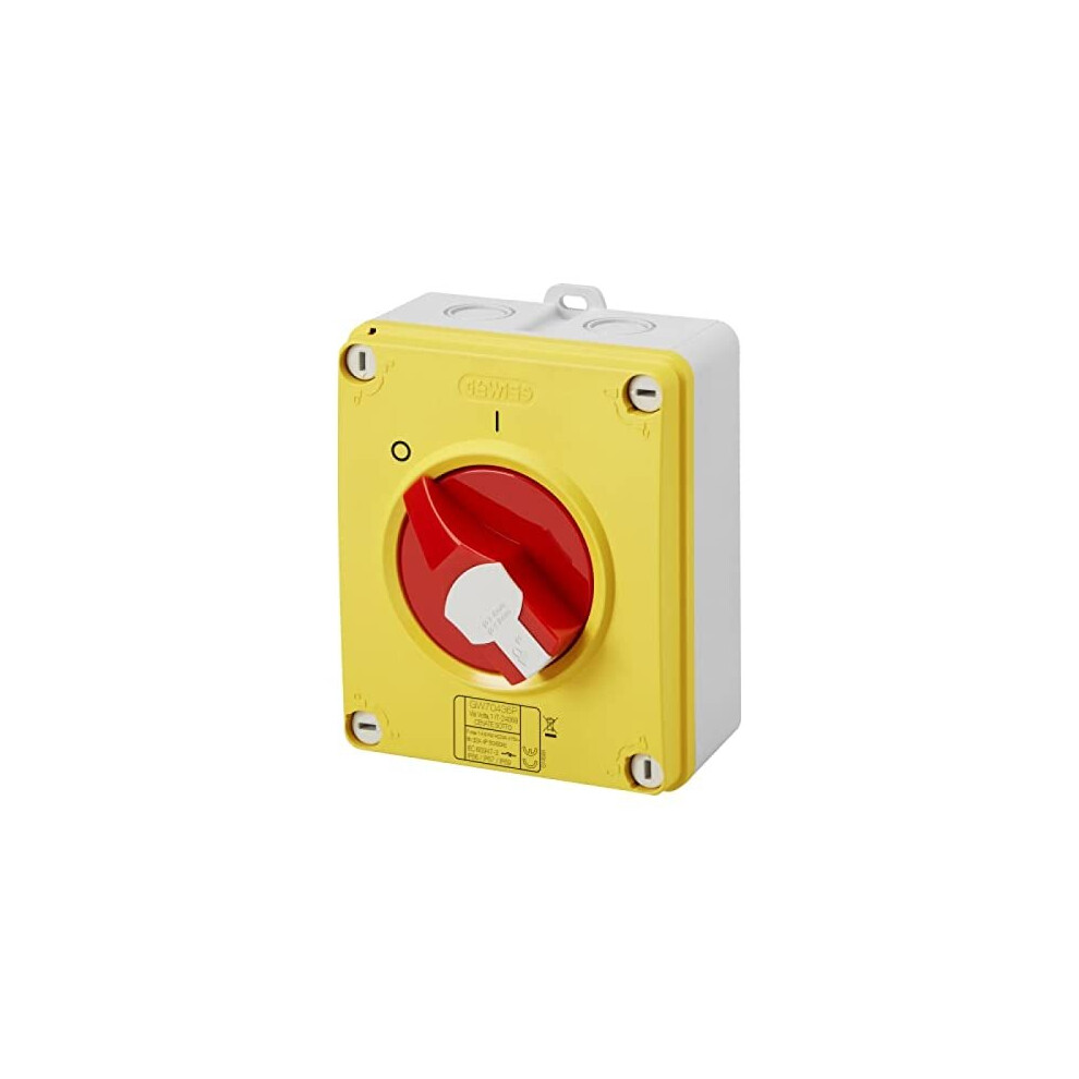 Gewiss Gw70435p Rotary Isolator Switch 32 Amp 3 Pole Ip65 3 Phase Tp 8011564751477
