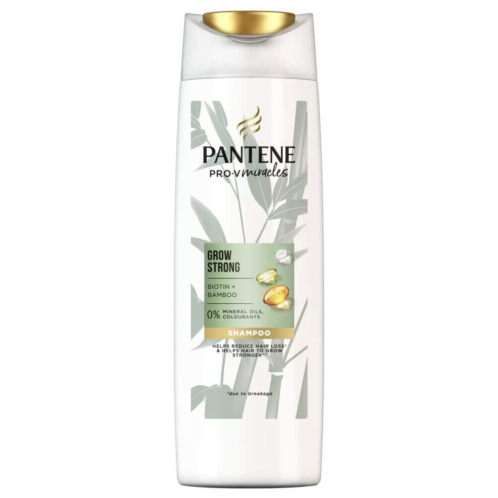 Pantene Grow Strong Bamboo & Biotin Shampoo, 400ml