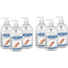 EcoClenz Anti-Bacterial Hand Gel (6 x 500ml Pack)