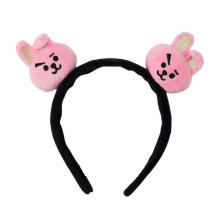 (Rabbit) BT21 LINE Friends 3D Plush Cartoon Makeup Hair Band Womens Headband